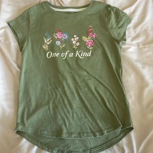 army green tee for girls